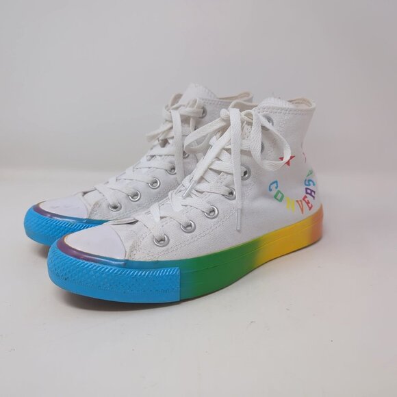 Converse Sneakers Rainbow White W 7 M 5 High Top Pride main image 7